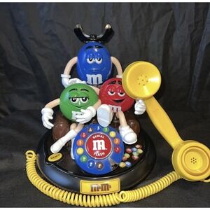 M&M's Animated Phone Working Landline Collectible MM Phone Vintage RARE Display